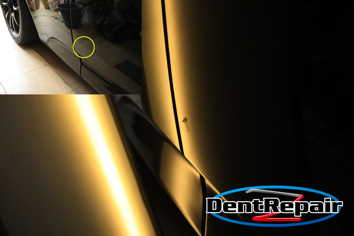 Ｓ２０００助手席ドアのへこみ、修理後の写真