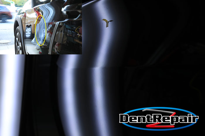 ＸＶ助手席ドアのへこみ、修理後の写真