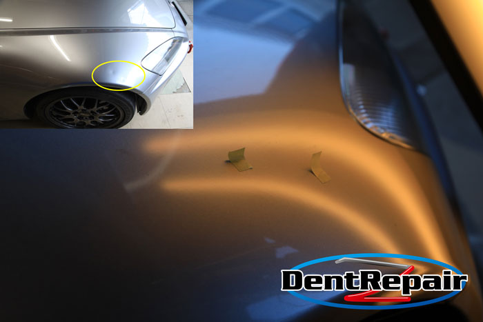 S2000右フロントフェンダーのへこみ、修理後の写真