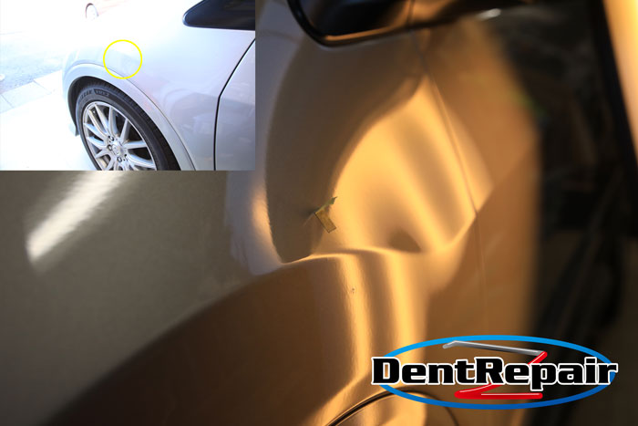 タイプＲフロントフェンダーのへこみ、修理後の写真