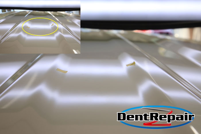 Ｎ ＢＯＸルーフのへこみ、修理後の写真