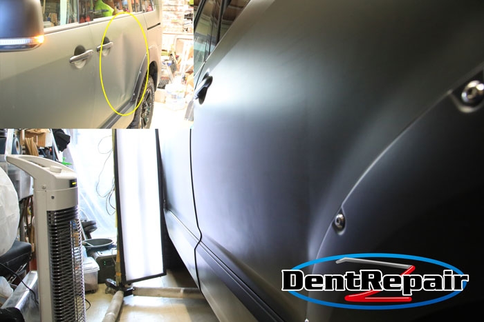 Ｄ５スライドドアのへこみ、修理後の写真