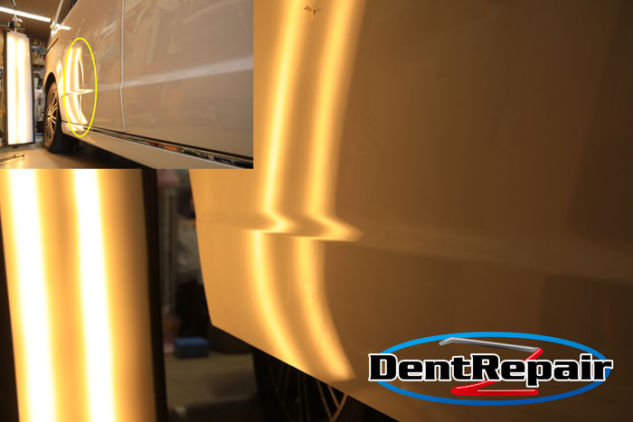 ステップワゴンスライドドアのへこみ、修理後の写真