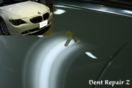 BMW６シリーズ右リアクォーターのへこみ、修理後の写真